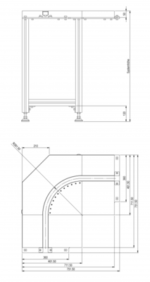偏转模块90°滚动Umlenkmodul 90° Rollend