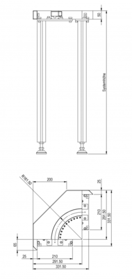 偏转模块90°滚动 Umlenkmodul 90° Rollend